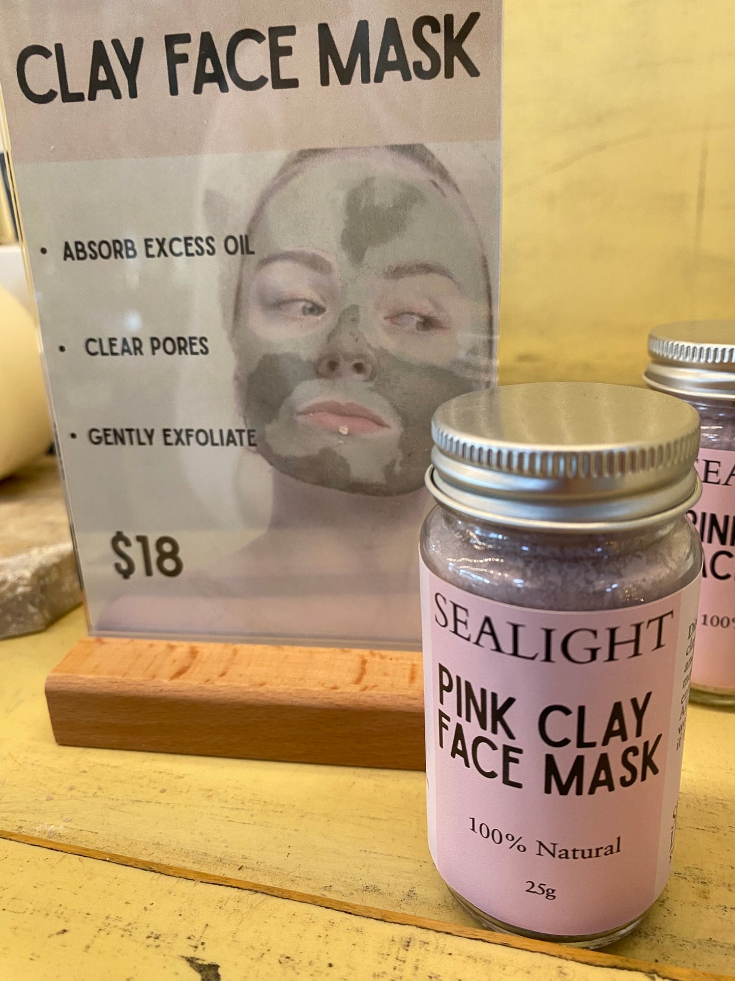 Clay Face Mask - Pink and Green Clay