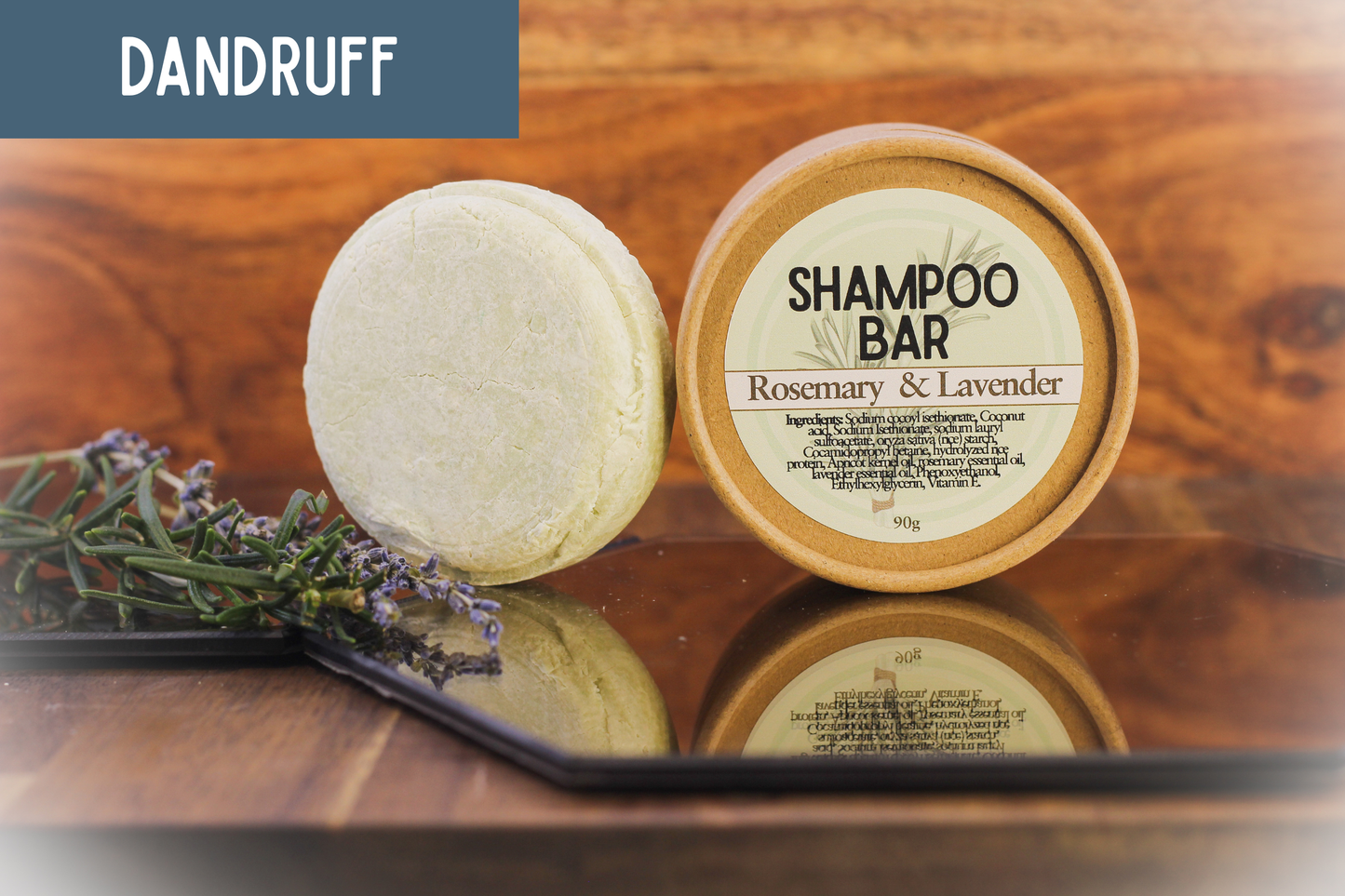 XL Shampoo Bar - Rosemary & Lavender - 50 washes ~ Solid Shampoo