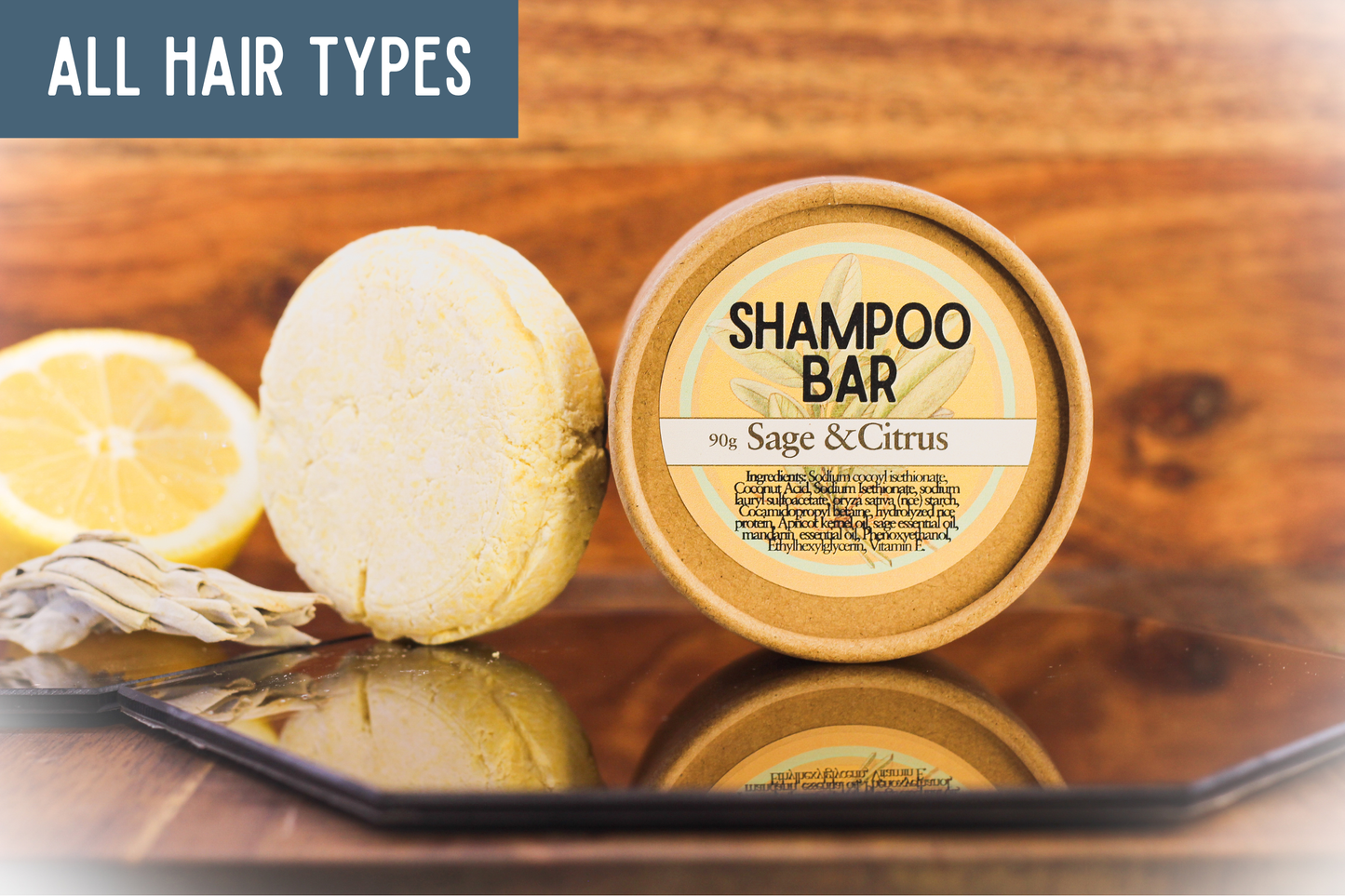 XL Shampoo Bar ~ Sage & Citrus ~ Solid Shampoo ~ 50 washes