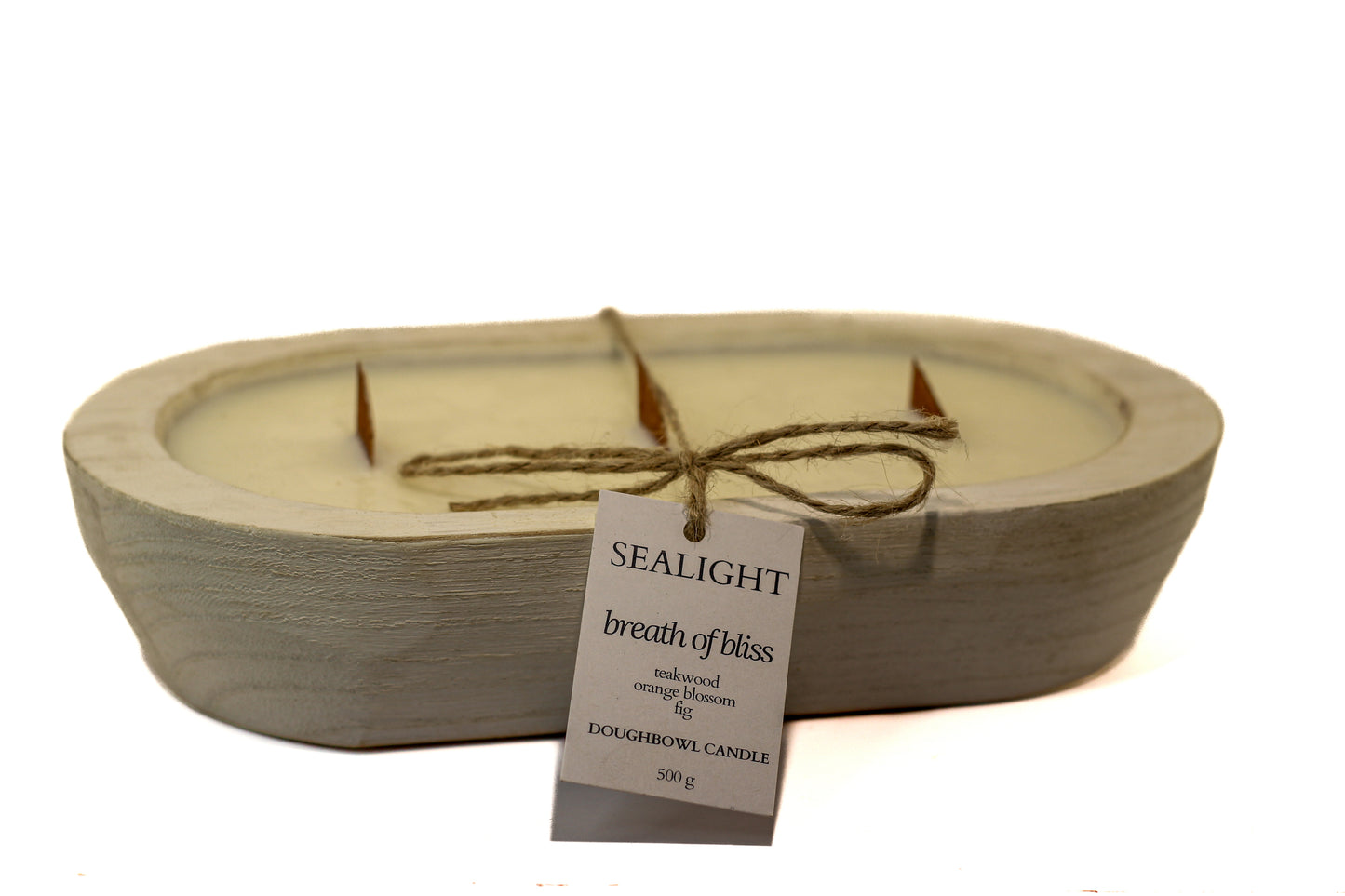 Doughbowl Candle - Teakwood & Orange Blossom - "Breath of Bliss" - 80 hours