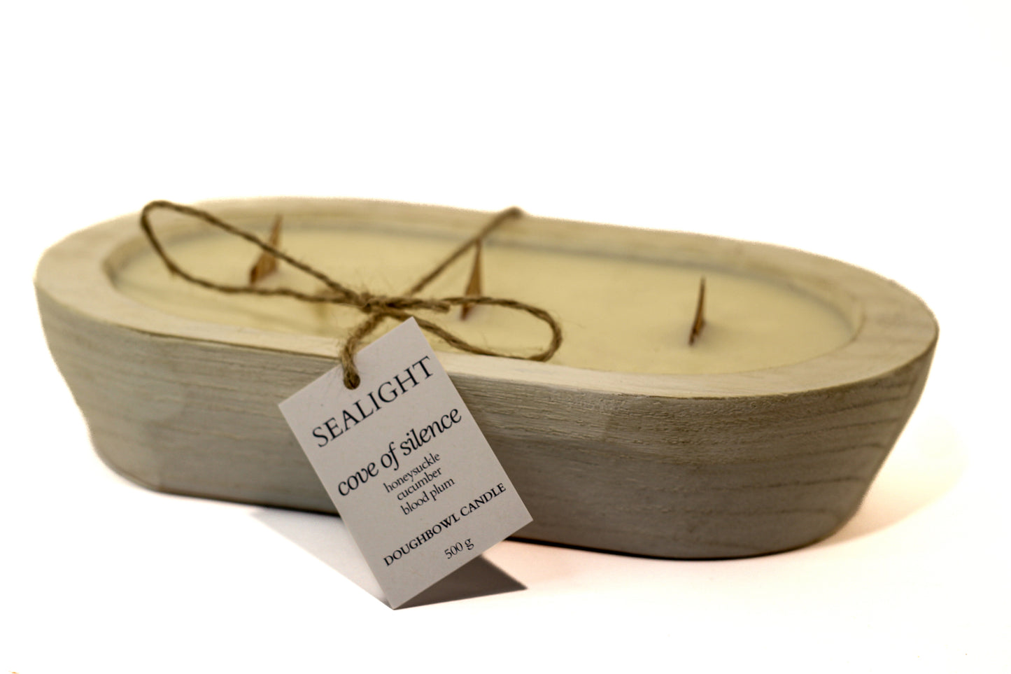 Doughbowl Candle - Wild Honeysuckle - "Cove of Silence" - 80 hours