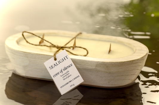 Doughbowl Candle - Wild Honeysuckle - "Cove of Silence" - 80 hours