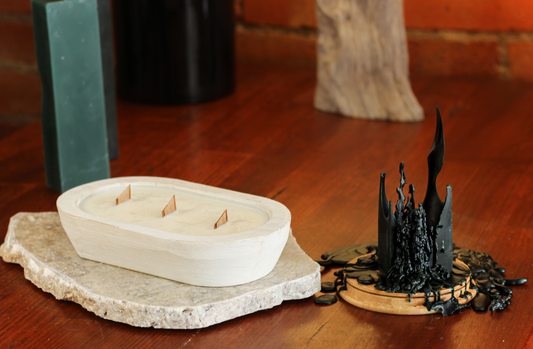 Doughbowl Candle - Teakwood & Orange Blossom - "Breath of Bliss" - 80 hours