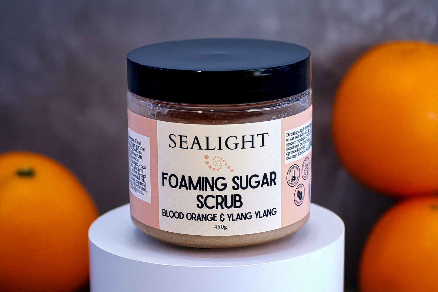 Foaming Sugar Scrub  XL Size ~ Pure Essential Oils ~ Pure Cane Sugar scrub