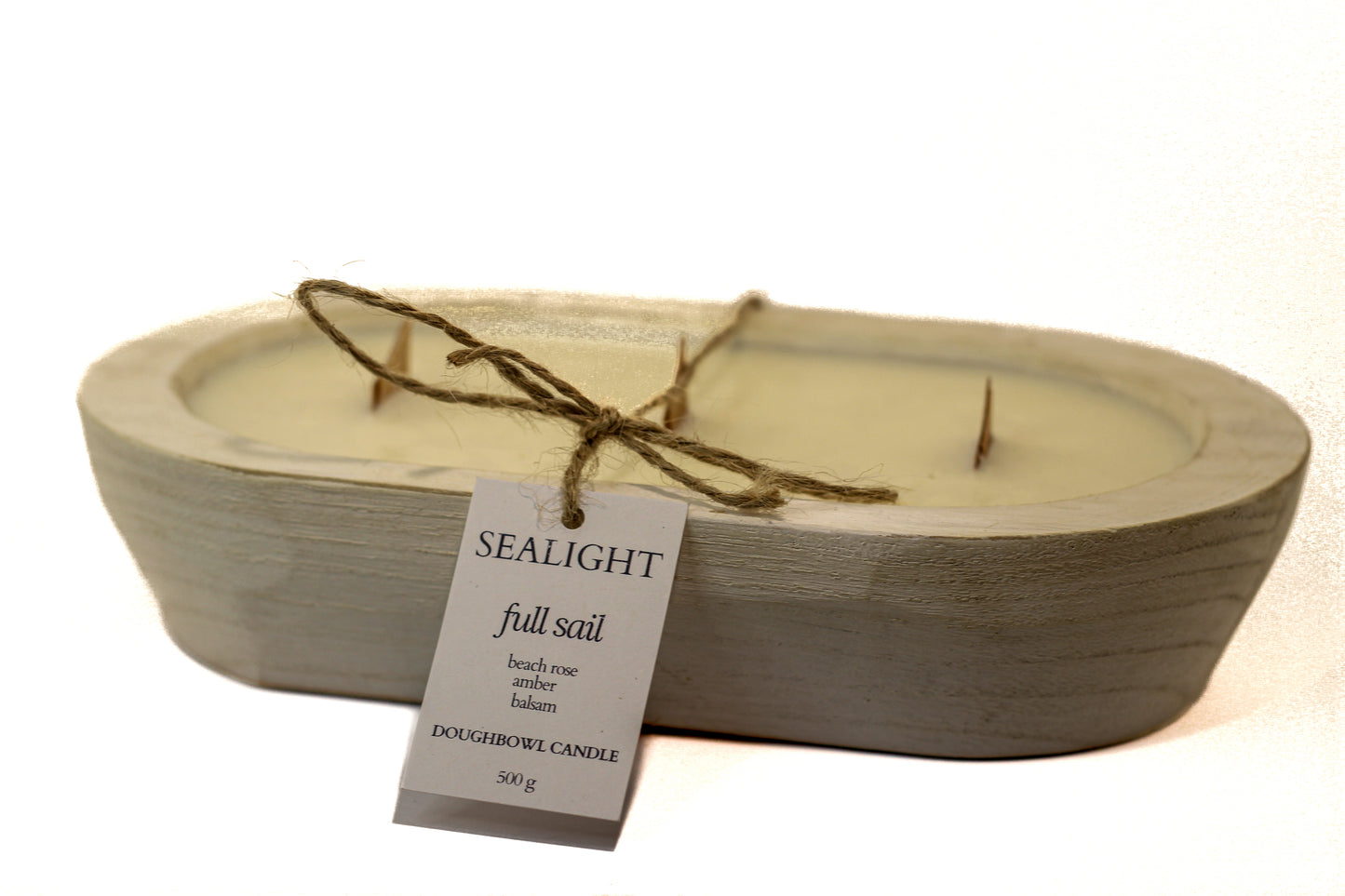 Doughbowl Candle - Damask Rose & Amber - "Full Sail" - 80 hours