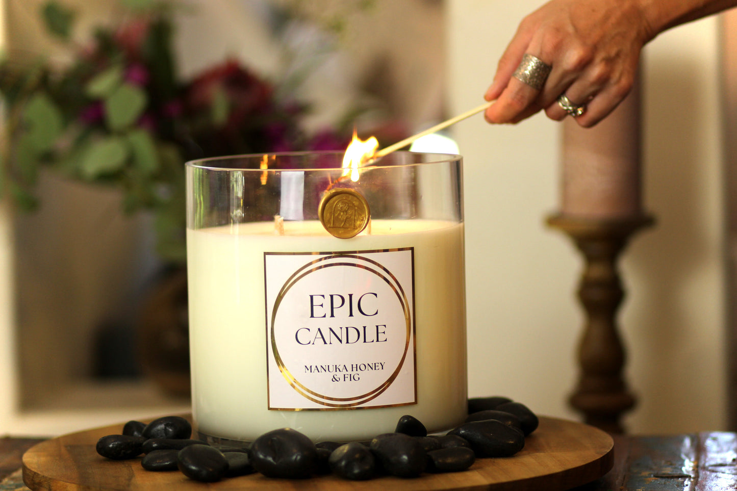 Big Candle, Epic Candle, Huge Candle, Longlife Candle, XXL Candle, Oversized Candle , Fig, Manuka Honey