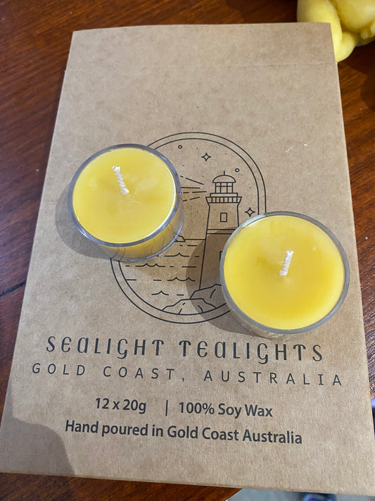 Beeswax TeaLights - Australian Beeswax - 12 Tealights