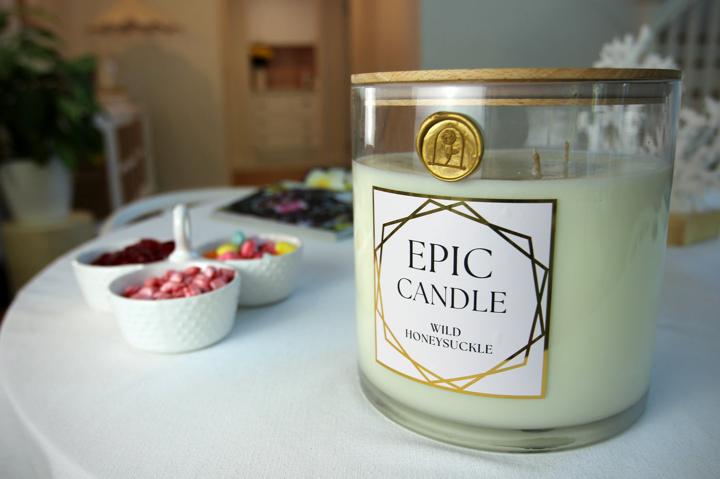 Big Candle, Epic Candle, Huge Candle, Longlife Candle, XXL Candle, Oversized Candle, Extra Long Burning Candle, Honeysuckle