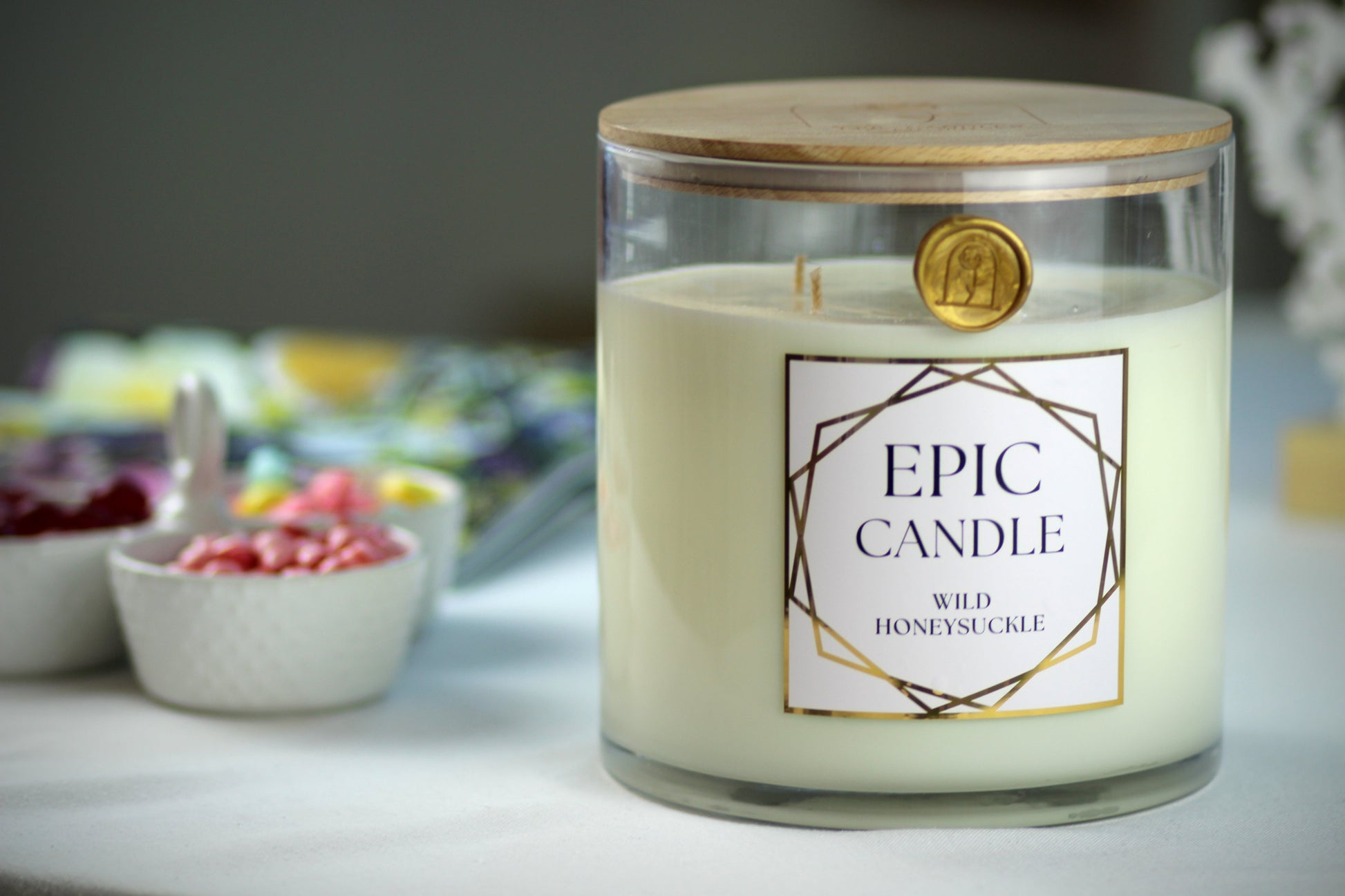 Big Candle, Epic Candle, Huge Candle, Longlife Candle, XXL Candle, Oversized Candle, Extra Long Burning Candle, Honeysuckle