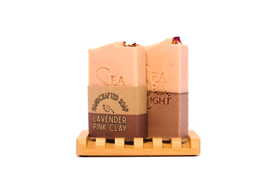 Lavender Pink Clay Soap ~ Anxiety Blend