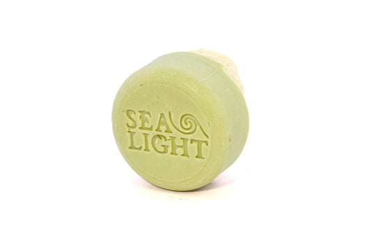 Loofah Soap - Round Soap with Loofah Pieces - Lemongrass Scent