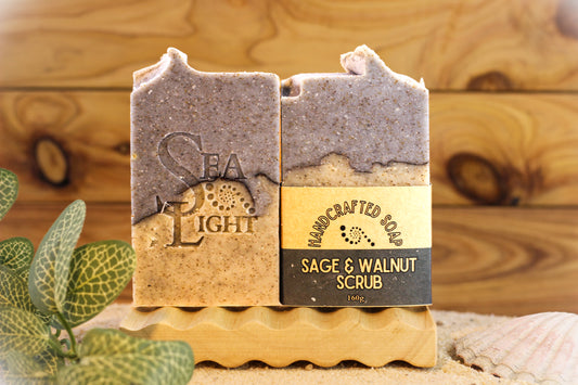 Sage & Walnut Scrub Bar Soap