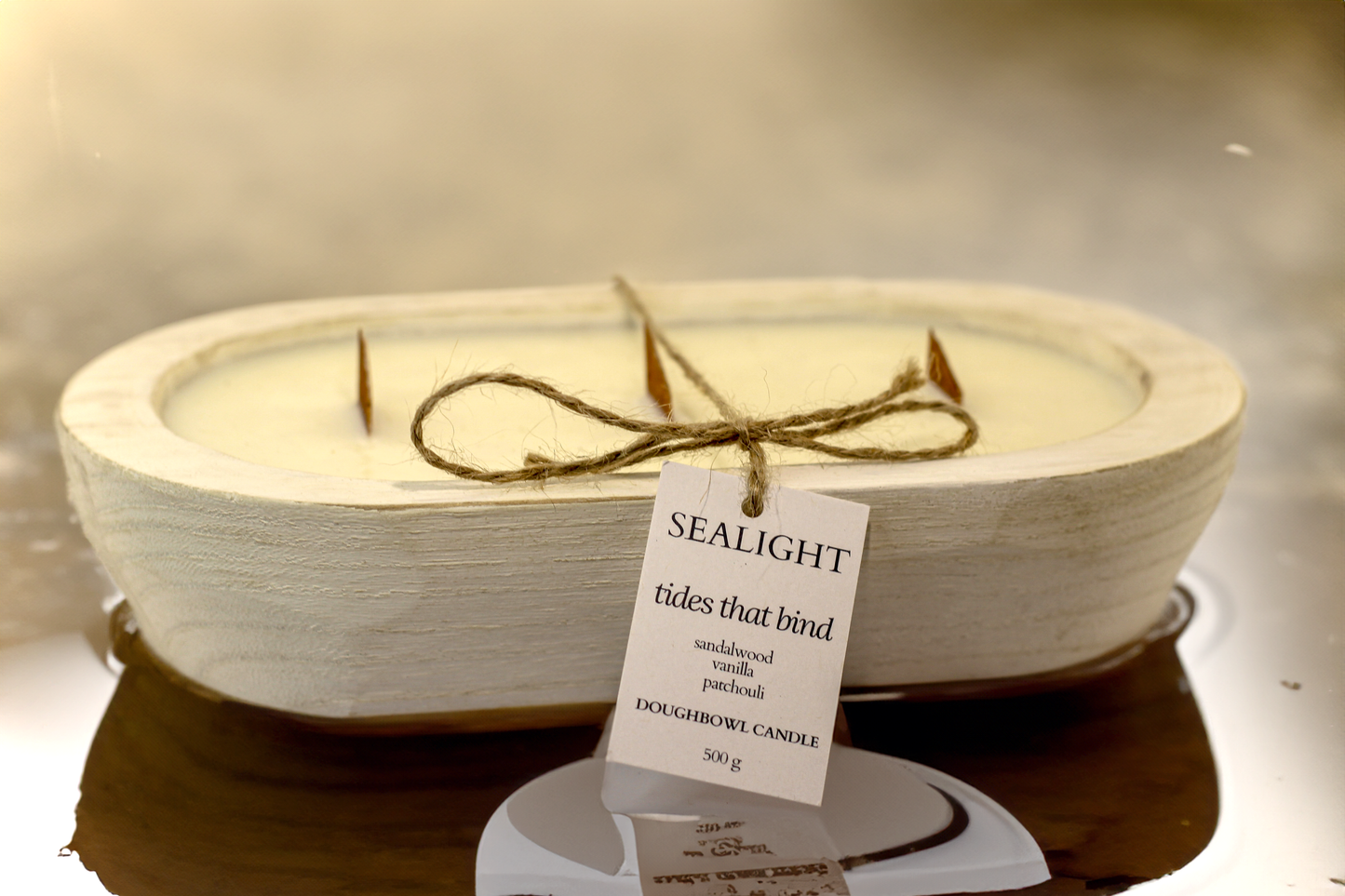 Doughbowl Candle - Vanilla Sandalwood - "Tides That Bind" - 80 Hours