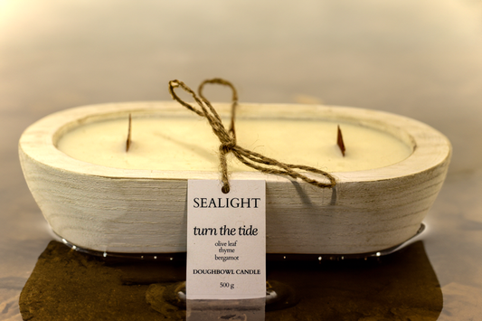 Doughbowl Candle - Olive Leaf & Thyme - "Turn the Tide" - 80 hours