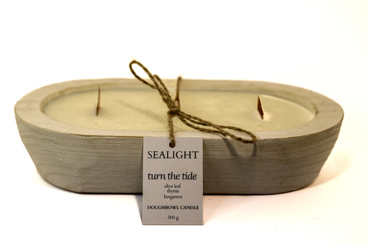 Doughbowl Candle - Olive Leaf & Thyme - "Turn the Tide" - 80 hours