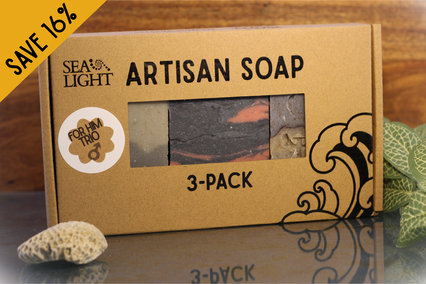 3-Pack of Artisan Soaps - For Him Trio
