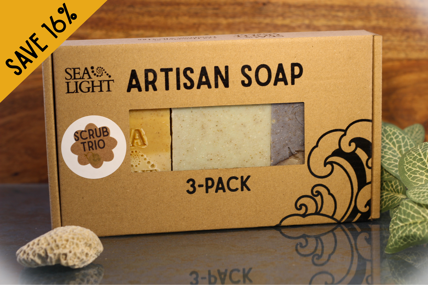 3-Pack of Artisan Soaps - Scrub Trio